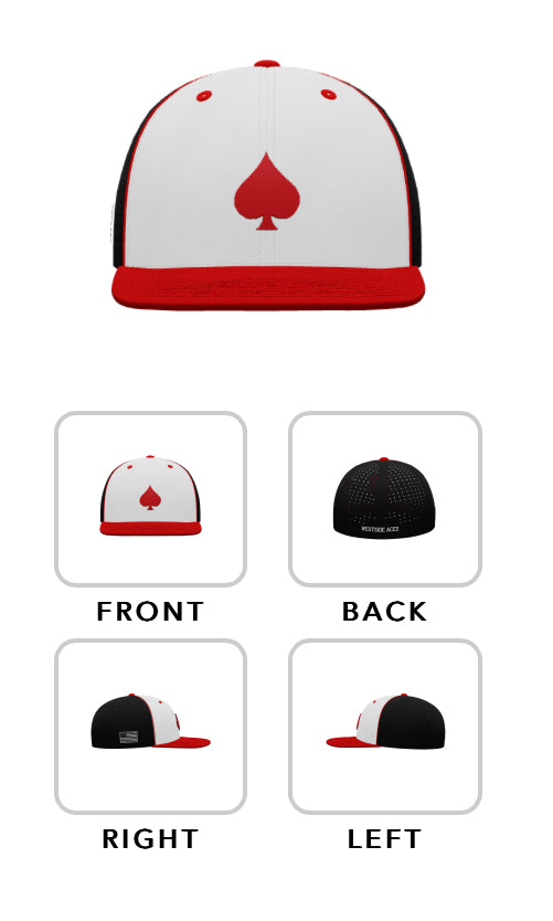 **Limited Fitted Aces Hat- Red/Black/White