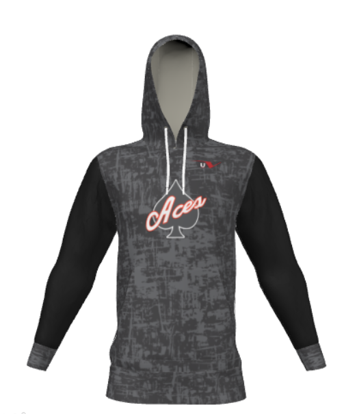 Aces Grey Hooded Sweatshirt