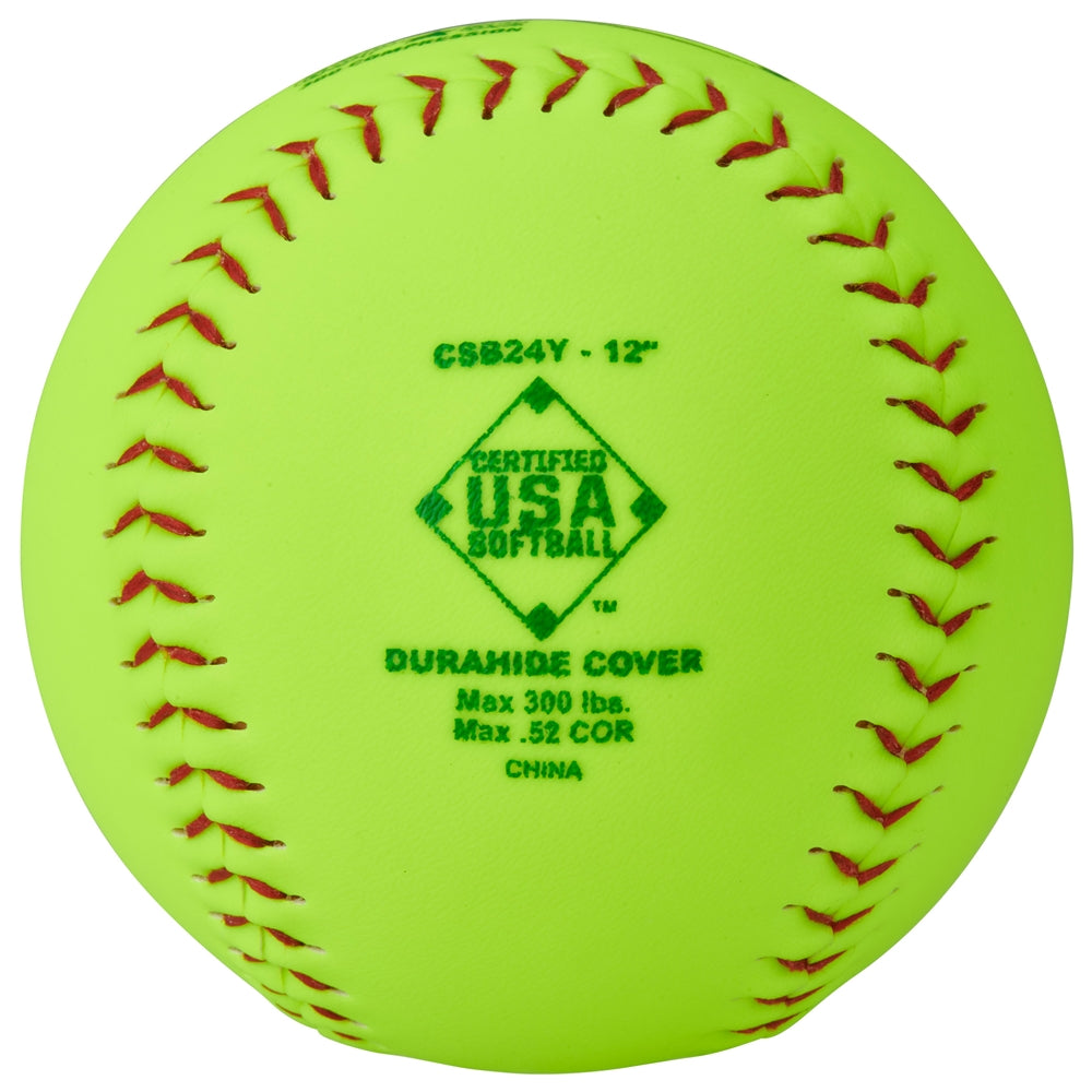 ASA/USA Softball 12" Slow Pitch - Durahide Cover .52 COR