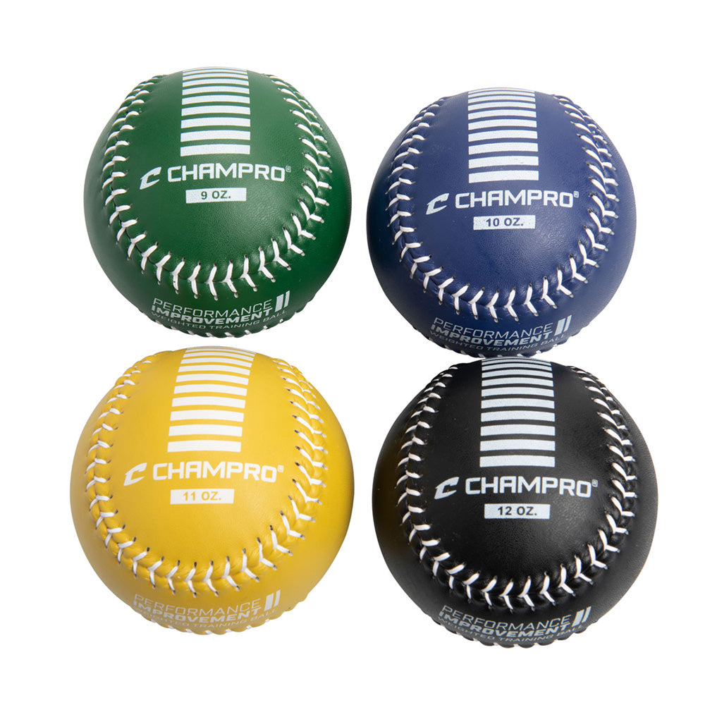 Weighted Training Softball Set (incudes 9oz, 10oz, 11oz, 12oz)