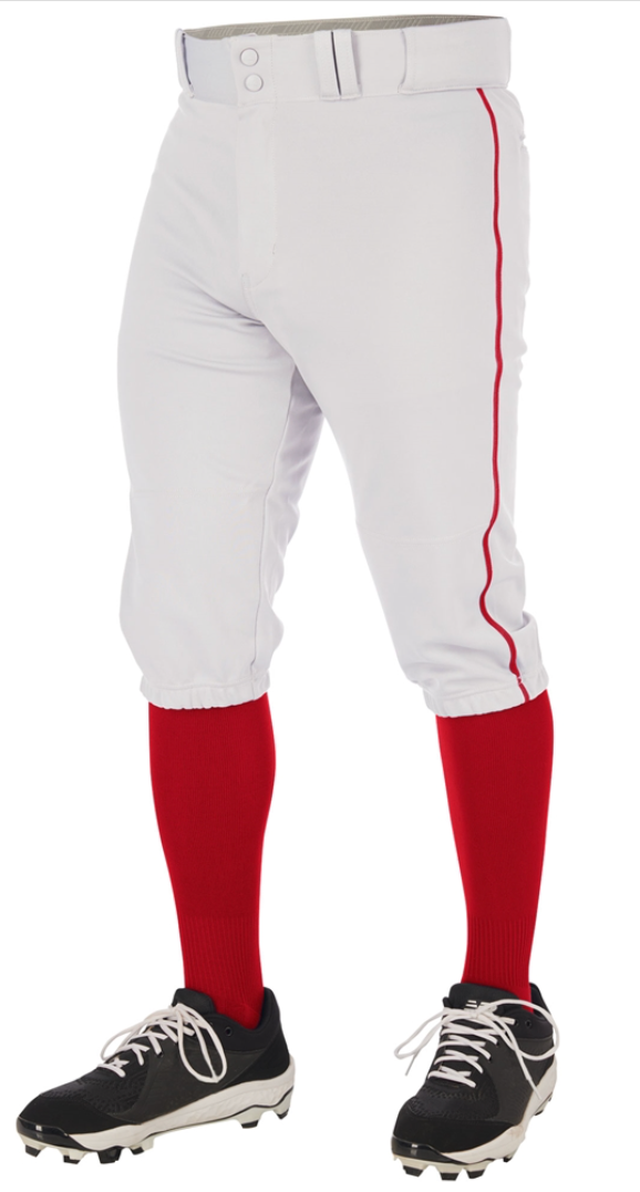 Stock White Pant with Red Braid (8U & Up)